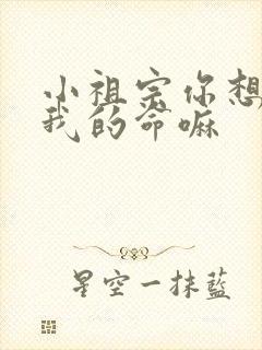 小祖宗你想要了我的命嘛