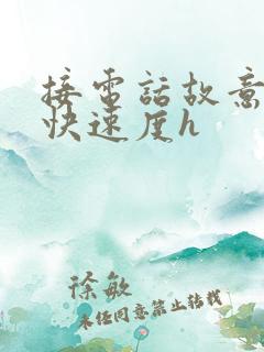 接电话故意做加快速度h