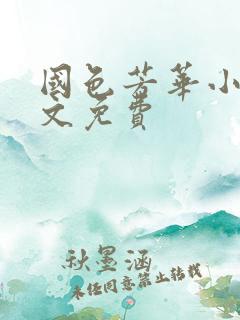 国色芳华小说全文免费