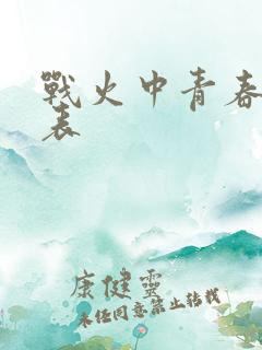 战火中青春演员表