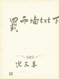 四面墙txt下载