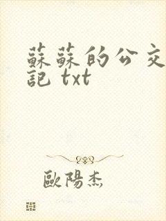 苏苏的公交车日记 txt