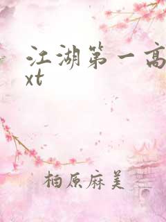 江湖第一高手txt