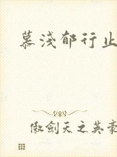 慕浅郁行止小说