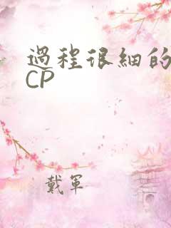 过程很细的开车CP