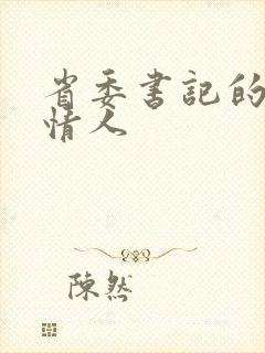 省委书记的秘密情人