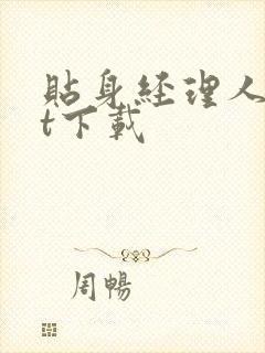 贴身经理人txt下载