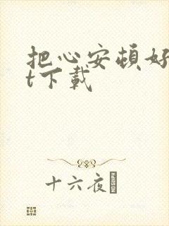 把心安顿好txt下载