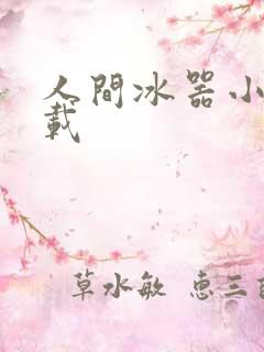 人间冰器小说下载