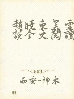 赵晓东吴雪晴小说全文阅读