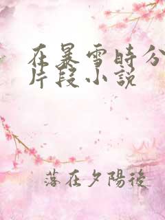 在暴雪时分高能片段小说