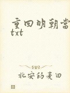 重回明朝当皇帝txt