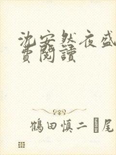 沈安然夜盛霆免费阅读