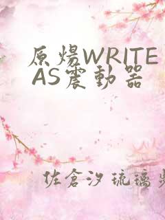 原炀WRITE AS震动器