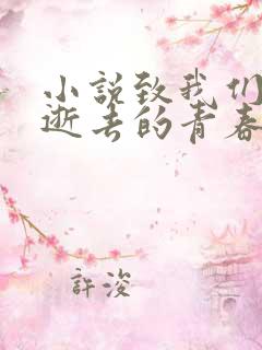 小说致我们终将逝去的青春