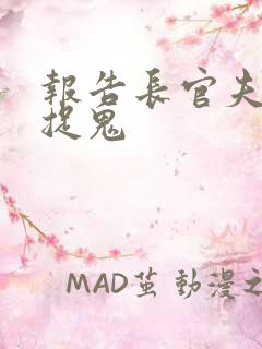 报告长官夫人在捉鬼