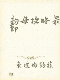 韵母攻略最新章节