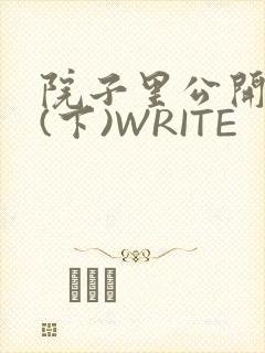 院子里公开惩戒(下)WRITE