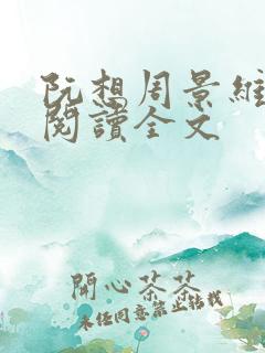 阮想周景维免费阅读全文