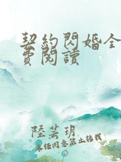 契约闪婚全文免费阅读