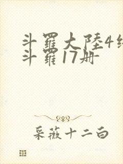 斗罗大陆4终极斗罗17册