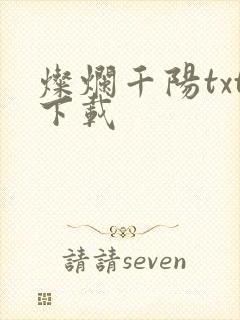 灿烂千阳txt下载