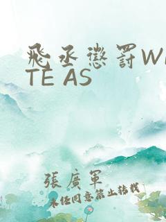 飞丞惩罚WRITE AS