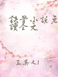 铁骨小说免费阅读全文