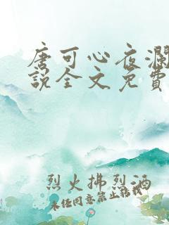 唐可心夜澜绝小说全文免费阅读