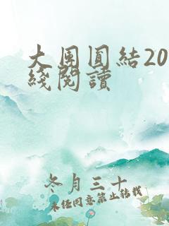 大团圆结20在线阅读