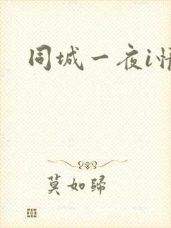同城一夜i情