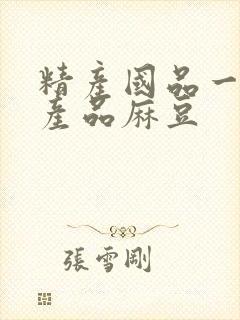 精产国品一二三产品麻豆