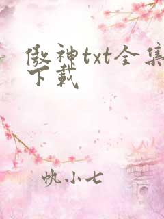 傲神txt全集下载