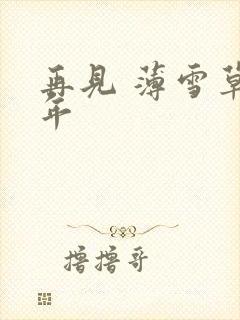 再见 薄雪草少年