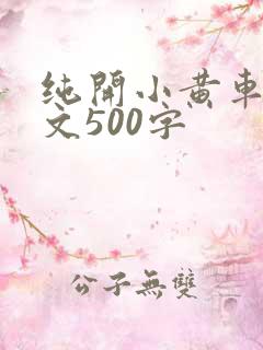 纯开小黄车小短文500字
