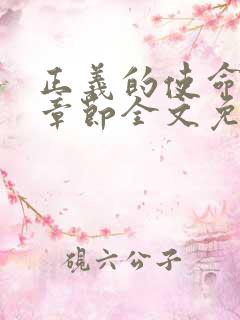 正义的使命最新章节全文免费阅读