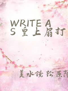 WRITE AS 皇上扇打
