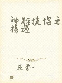 神雕侠侣之我是杨过