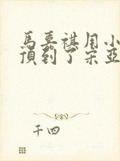 马嘉祺用小小马顶到了宋亚轩