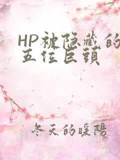 HP被隐藏的第五位巨头
