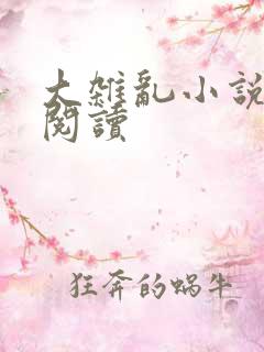 大杂乱小说目录阅读