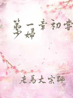 第一章初尝云雨少妇