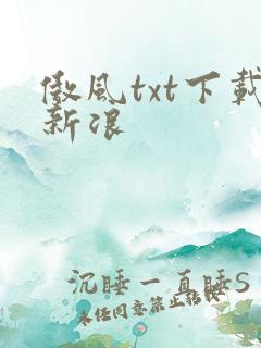 傲风txt下载新浪