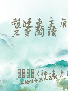 赵晓东主角小说免费阅读