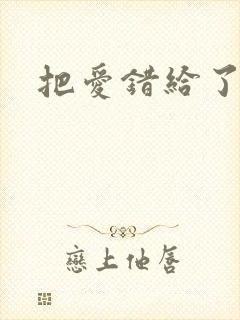 把爱错给了你