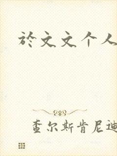 于文文个人简历