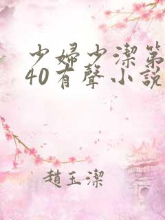 少妇少洁第1一40有声小说
