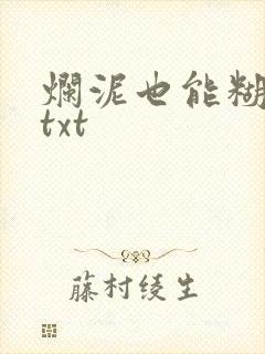 烂泥也能糊上墙txt