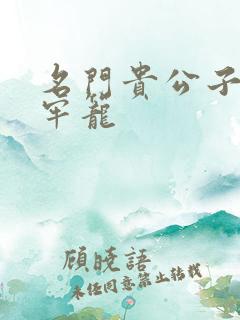 名门贵公子炙热牢笼