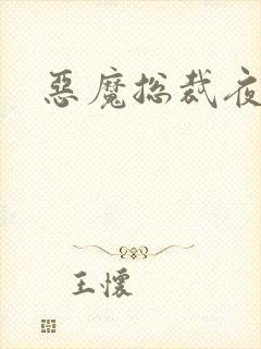 恶魔总裁夜锁爱